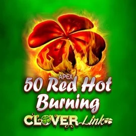 50 Red Hot Burning Clover Links slot icon by Novomatic, available at LuckyWins Casino