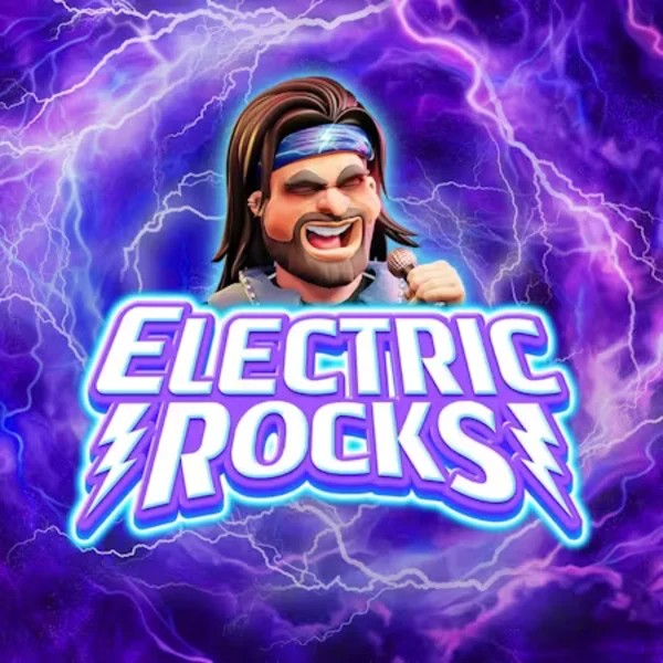 Electric Rocks slot logo by Inspired Gaming at LuckyWins Casino