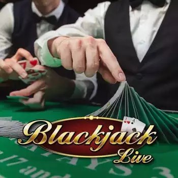 Live Blackjack logo – Live Casino by Evolution at LuckyWins Casino