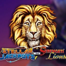 Stellar Jackpots with Serengeti Lions online game logo by Lightning Box Game on luckywins-casino.eu