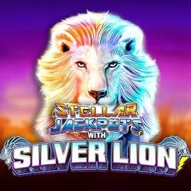 Stellar Jackpots with Silver Lion by Lightning Box Game, showcased at luckywins-casino.eu – game logo